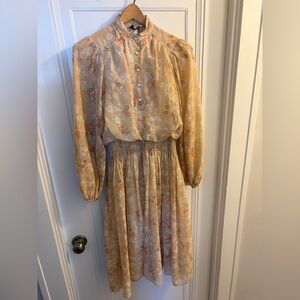 VINTAGE BOHO Floral Midi Dress